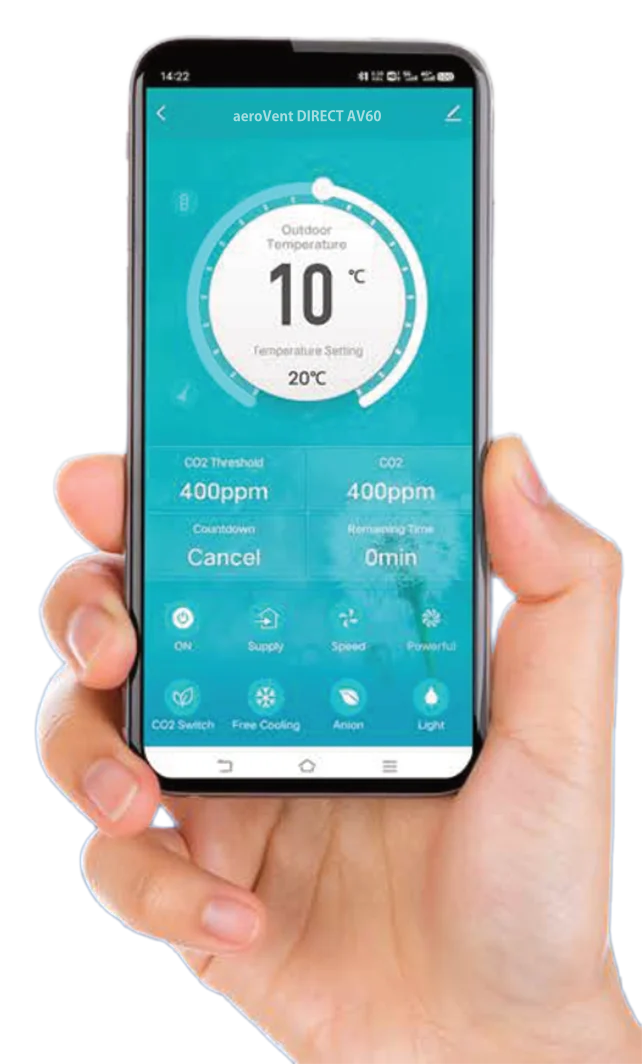 Sterowanie rekuperatorem decentralnym aeroVent DIRECT AV60