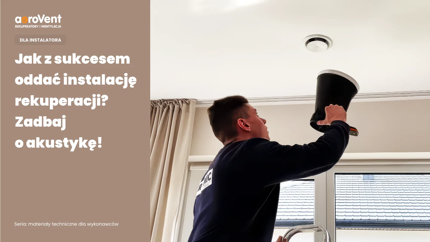 cicha rekuperacja – pomiar przepływu powietrza anemometrem na anemostacie podczas regulacji instalacji